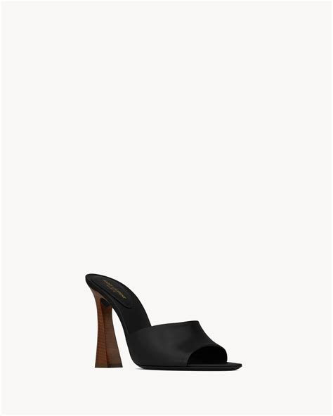 furry ysl heels|Suite mules in smooth leather .